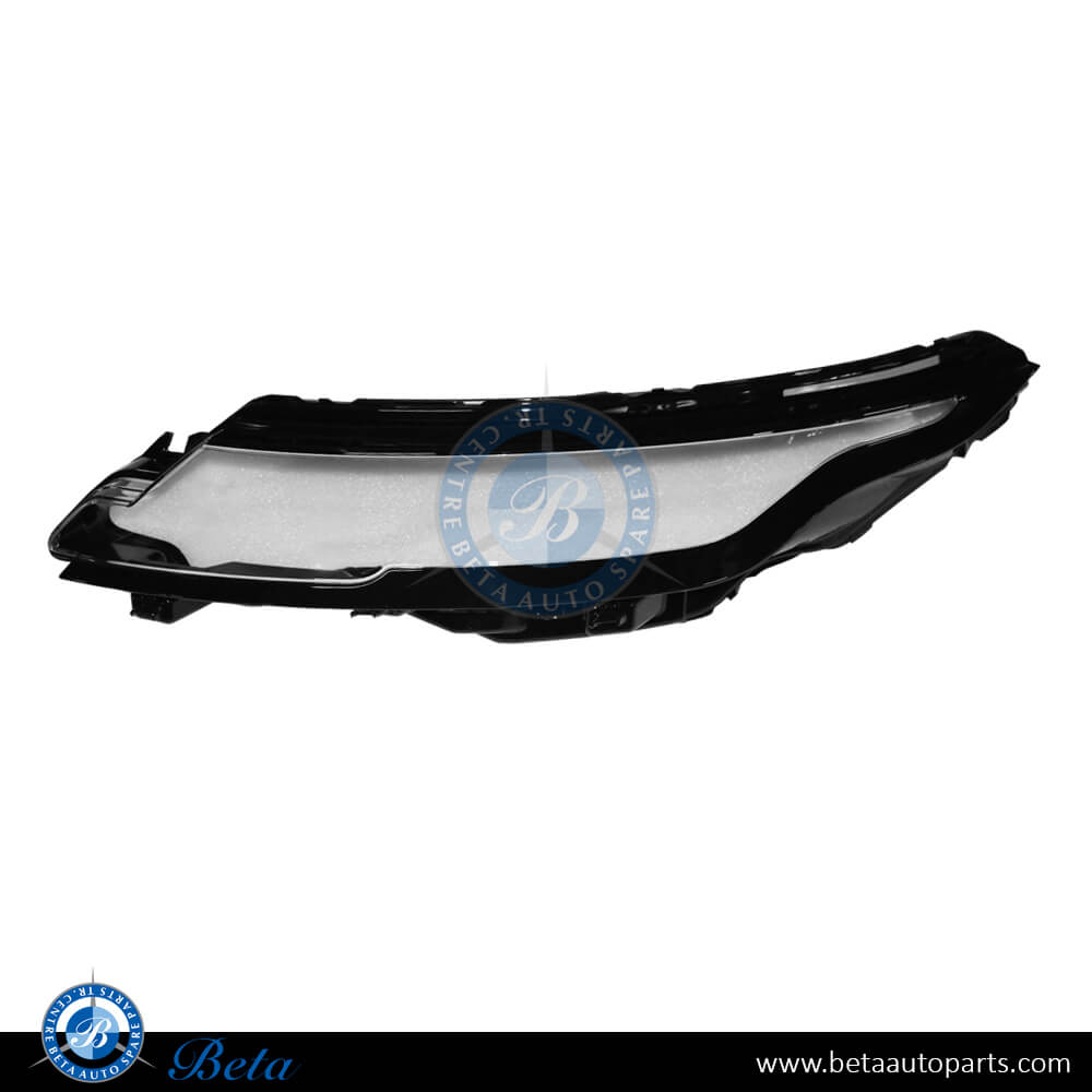 Left Side Headlamp Lens for Range Rover Evoque 2019-Up models, Part Number LR135969 Left Side Headlamp Lens for Range Rover Evoque 2019-Up models, Part Number LR135969